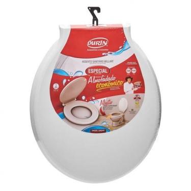 Imagem de Assento Almofadado Durin Oval Economico Branco - Redemac Bomagg