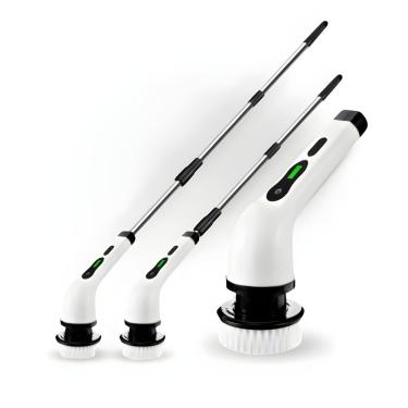 Imagem de Esfregão Elétrico de Limpeza Versátil 360° Giratório em Plástico ABS com Escovas de Nylon Recarregável para Pisos