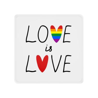 Imagem de Luminária Box Slim Love Is Love USB Tpc Bivolt com Luz Difusa e Fita de LED 5W para Decoração Romântica