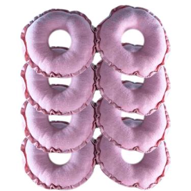 Imagem de Kit Rosquinha de Amamentação Kits Protetor 100% Algodão Macio Hipoalergênico Rosa OEM