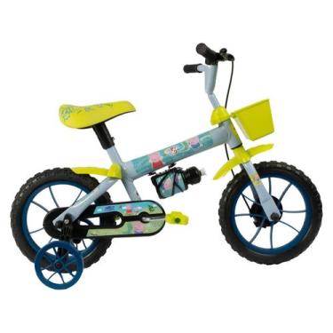 Imagem de Bicicleta Infantil Aro 12 Verden 10508 Peppa George Azul e Verde com R