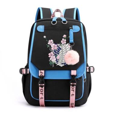 Imagem de Mochila escolar Attacks Ons Titans para crianças - yiweisai