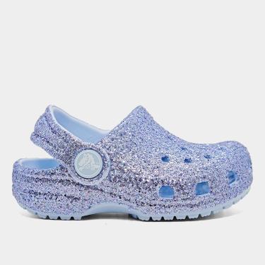 Imagem de Sandália Crocs Infantil Classic Chunky Glitter Clog T-Unissex