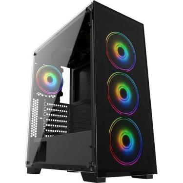 Imagem de Gabinete Gamer Vidro Usb3.0 Xway 01144 Com Fonte 500w 4 Fans RGB, RGB