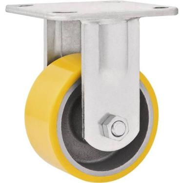 Imagem de Rodízio Fixo Industrial Leve 8", de Poliuretano e Ferro Fundido, Amare