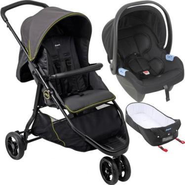 Imagem de Carrinho de Bebe Moises Bebe Conforto Burigotto CR3 22 Gray Neon
