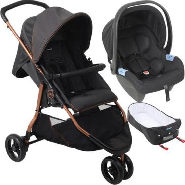 Imagem de Carrinho de Bebe Moises Bebe Conforto Burigotto CR3 22 Gray Cobre