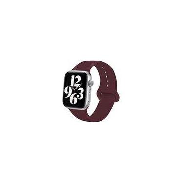 Imagem de Pulseira Silicone Compatível com Apple Watch 41mm 38mm e 40mm - vinho 