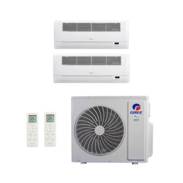 Imagem de Ar Condicionado Multi Split Cassete 1 Via Inverter 18000 BTUs Gree G-Max (2x9000) Quent...