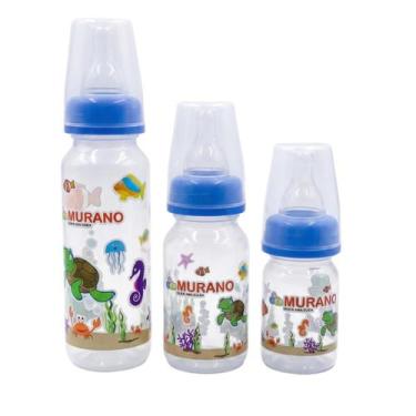 Imagem de Kit Mamadeira 3 Peças PP (80, 160 e 240ml) Bico Anatômico Confortável 