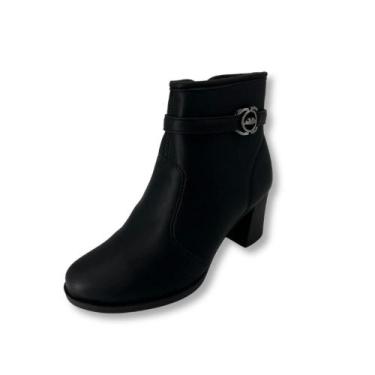 Imagem de Bota feminina dakota cano medio bico arredondado, Preto, 36