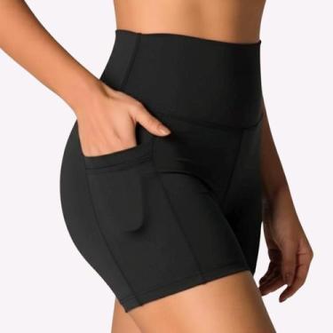 Imagem de Short Suplex Feminino Academia Fitness Bermuda Com Bolso Ciclista Cós 