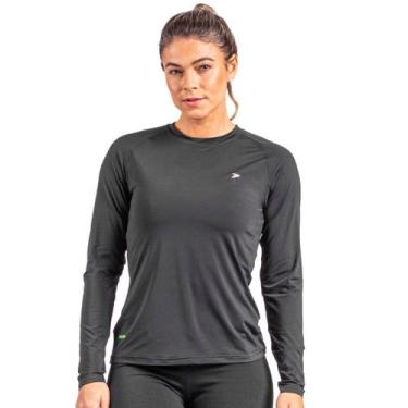 Imagem de Camiseta Poker Manga Longa Runner Charm II - Feminina, Preto, P