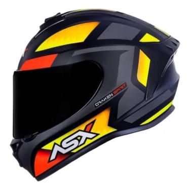 Imagem de Capacete ASX Draken Spirit Preto e Vermelho Fosco - Axxis, 58