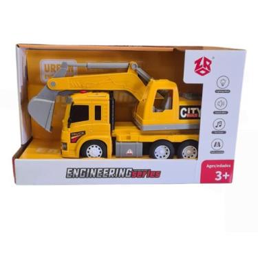 Imagem de Escavadeira Caminhão Com Luz e Som De Fricção - MR 2819-29A