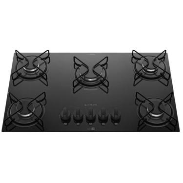 Imagem de Cooktop a Gás Atlas Agile Up 5 Bocas Preto Mesa Vidro Mega Chama, Bivo