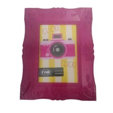 Imagem de Porta retrato de plástico rosa 10X15 R.92511 - FWB