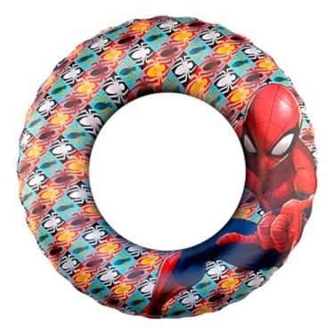 Imagem de Boia Circular Inflável Infantil Homem-Aranha Piscina 30kg - Etitoys