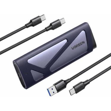 Imagem de Case para SSD M.2 NVMe ou SATA - USB-C - 10 Gbps - Prata - Ugreen CM76