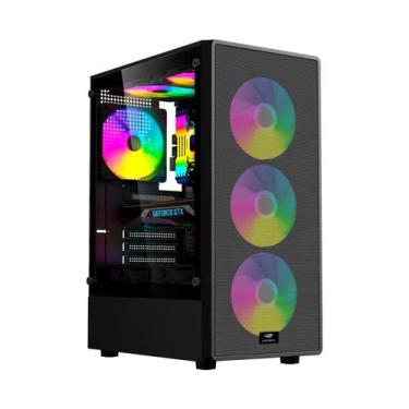 Imagem de Gabinete Gamer C3Tech MT-G130BK - Vidro Temperado - Até 8 Fans - Micro