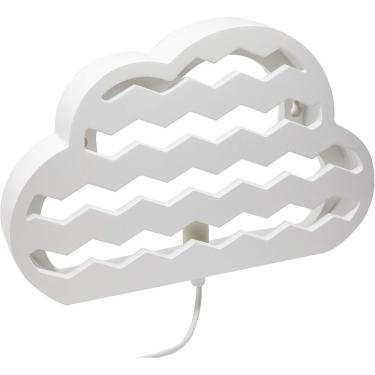 Imagem de Arandela Parede Luminária Nimbus Nuvem ARNB Bivolt MDF Branco Carambola 25CM 1 Unidade