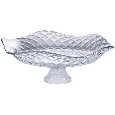 Imagem de Fruteira Gourmet de Vidro Cristal Wave 32cm Com Pé Ruvolo