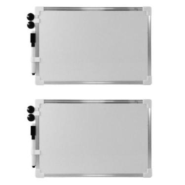 Imagem de 2 Lousas Magnética Quadro Branco 35x50cm C/ Caneta Ímã - Ami