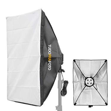 Imagem de Softbox 50x70 Iluminador TUDOPRAFOTO c/Soquete 4 Lâmpadas