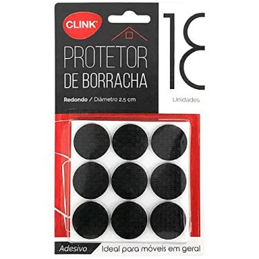 Imagem de Kit 18 Unidades Protetores Círculo Pé Moveis Cadeira Borracha Piso Resistente Porta Proteção Redondo