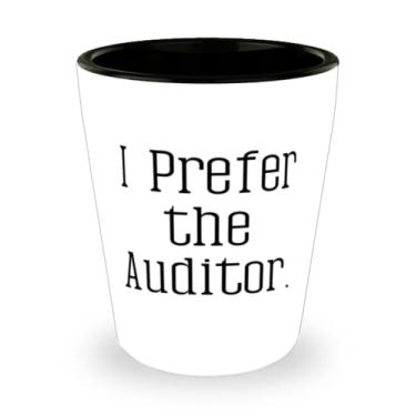 Imagem de Presentes de auditor motivacional, I Prefer the Auditor, Copo de shot épico de Natal de colegas de trabalho