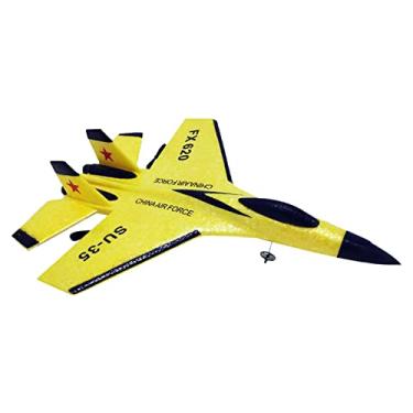 Avião de Brinquedo com Controle Remoto, SU35 ou SU57, Modelo Planador com  Luzes LED, 2,4