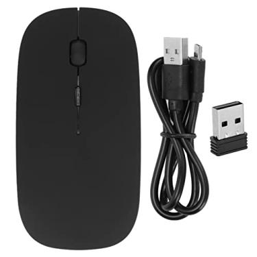 Imagem de Mouse para jogos, mouse de computador de rastreamento óptico para casa para jovens para escritório para internet café para adultos (fosco preto)