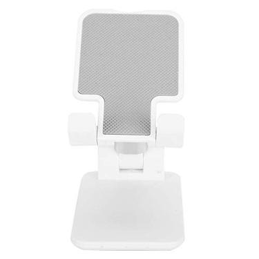 Imagem de CiCiglow Suporte de telefone celular para mesa, suporte de telefone de mesa ajustável suporte de suporte compatível com tablets, todos os telefones abaixo de 12,9 polegadas (branco)