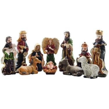 Imagem de Presépio de natal escultura em resina com 11 Peças