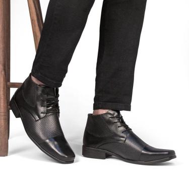 Imagem de Bota Social Masculina Moderna em Napa com Cadarço Sanlorenzo 1081