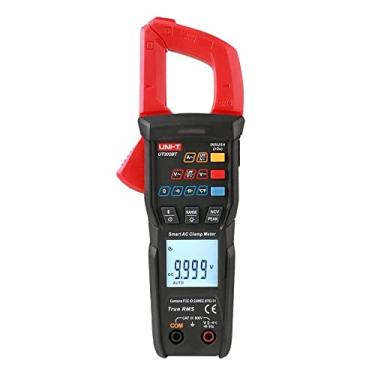 Imagem de UNI-T Medidor de fixação CA inteligente UT202T CE/UKCA/cETLus CAT III 600V True RMS / 9999 Contagem AC/DC 600V (UT202BT) (UT202BT)