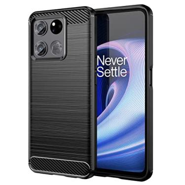 Imagem de YZKJSZ Capa para OnePlus Ace Racing, flexível de absorção de choque, mas durável macia gel de fibra de carbono TPU capa de silicone para OnePlus Ace Racing (6,6 cm) - preta