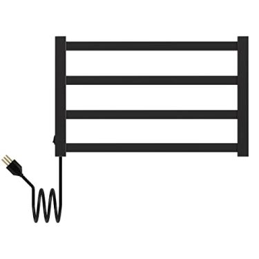 Imagem de Toalheiro Aquecido 220v Thermo Square Aquece Preto Fosco