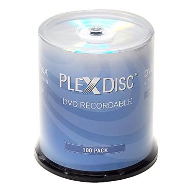 Imagem de PlexDisc Disco superior de prata brilhante DVD-R 4,7 GB 16x mídia gravável - eixo de 100 discos (FP) 632-115-BX