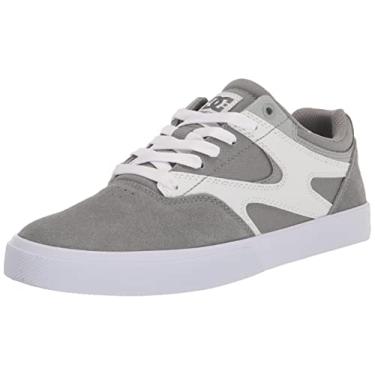 Imagem de DC Skate masculino Kalis Vulc baixo, Cinza/branco, 12