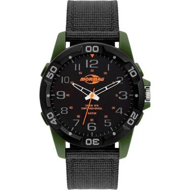 Imagem de Relógio Masculino Mormaii Verde Preto Laranja Vintage Resistente à Água Analógico MOPC21JAR/8V