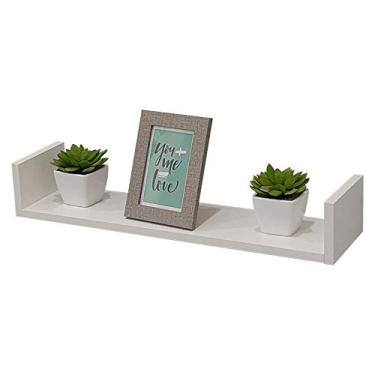Imagem de Prateleira U 70 x 10cm Branco Suporte Invisivel