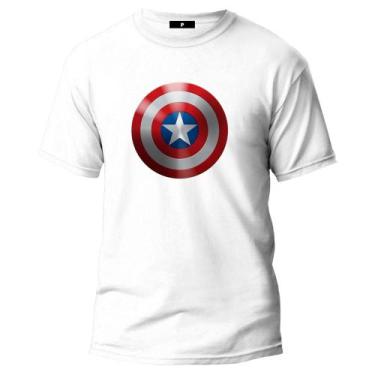 Imagem de Camiseta Escudo Capitão América Adulto E Infantil Top - Reinaldo Store