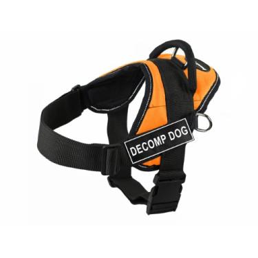 Imagem de Dean & Tyler Arreio laranja médio divertido para cães com acabamento refletor