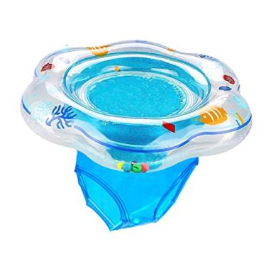 Imagem de Anel flutuante para natação Easyva, anel de natação para piscina com assento de segurança para bebês de 6 a 36 meses, bolsa de ar dupla, adequado para natação, banho ou natação