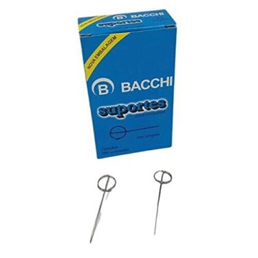 Imagem de Suporte Para Etiquetas Alfinete Com Aro Simples Caixa Com 100 Bacchi