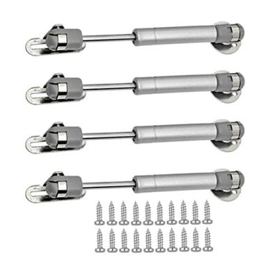 Imagem de GDQLCNXB Suporte de elevação de segurança para dobradiça de armário a gás 60N/6 kg, suporte de tampa de abertura e descida suave e tampa telescópica amortecedora para porta de armário com cola de mola, suporta 15,24 cm de comprimento (pacote com 4)