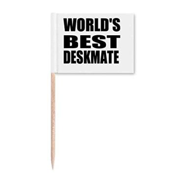 Imagem de World's Best Deskmate Graduation Season Toothpick Flags Marker Topper Decoração de Festa