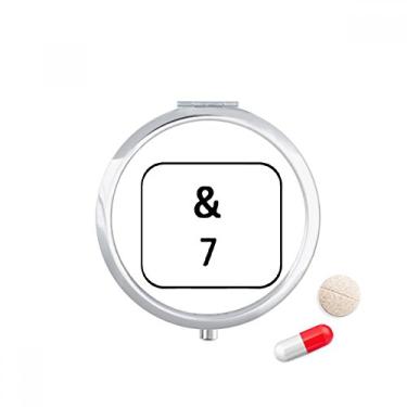 Imagem de Estojo de comprimidos com 7 símbolos do teclado com bolso para caixa de armazenamento de remédios