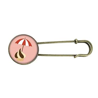 Imagem de Sunshade chocolate doce sorvete retrô metal broche broche broche clipe jóias